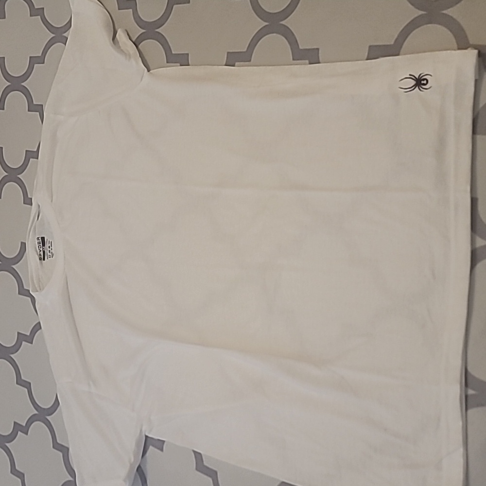 Spyder White Fitted Athletic Crew Neck Men's T-shirt Nwot.